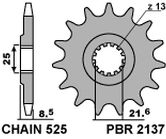 PBR gear wheel 2137 17 18NC (JTF1537.17, 153717jt)